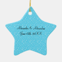 Gastgeschenke Hochzeit der blauen Sterne Weihnachtsbaum Ornamente
