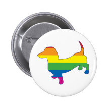 Gay Pride-Dackel/Dackel Anstecknadelbuttons