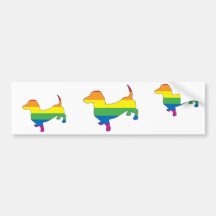Gay Pride-Dackel/Dackel Autoaufkleber