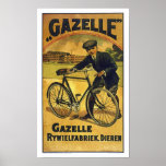 Gazellen-Vintages Fahrrad-Plakat