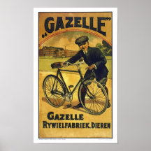 Gazellen-Vintages Fahrrad-Plakat
