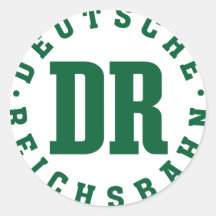 GDR / DDR Railway - Deutsche Reichsbahn Sign Runder Sticker