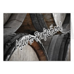 Gealtert zum Perfektions-Wein-Fass-Vintagen Keller Grußkarten