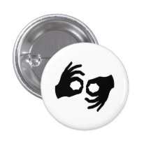 "Gebärdensprache-" Piktogramm-Knopf Buttons