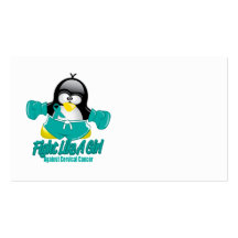 Gebärmutterkrebs-kämpfender Pinguin Visitenkarte