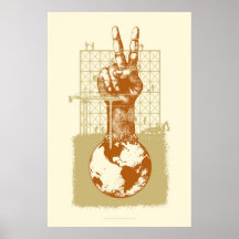 Gebäude-Friedensbrown-Druck Poster