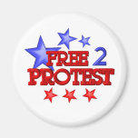 Geben Sie 2 frei, die Protest auf 30 Einzelteilen  Kühlschrankmagnet