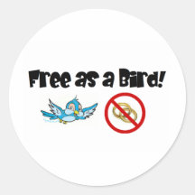 Geben Sie als Vogel frei! Runde Sticker