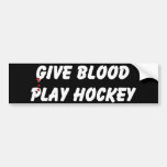 Geben Sie Blut-Spiel-Hockey Auto Sticker
