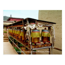 Gebets-Rad, der Kreis Shangri-La, Yunnan, China Postkarten