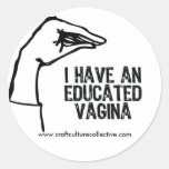 Gebildete Vagina-Aufkleber