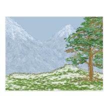 Gebirgslandschaft Postkarte