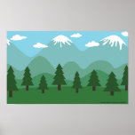 Gebirgswald Plakatdrucke
