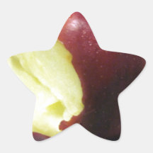 Gebissenes rotes Apple Sternaufkleber
