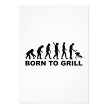 Geboren, Evolution zu grillen Ankündigungskarte