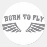 Geboren, Flügel zu fliegen Runde Sticker