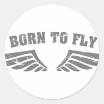 Geboren, Flügel zu fliegen Runde Sticker