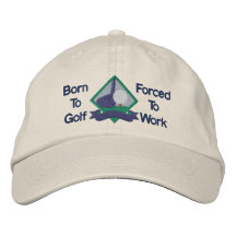 Geboren Golf zu spielen, Zwangs arbeiten Bestickte Baseballcaps
