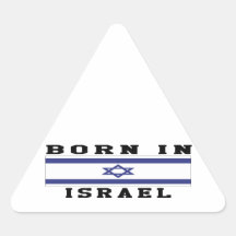 Geboren in Israel Dreieckige Aufkleber