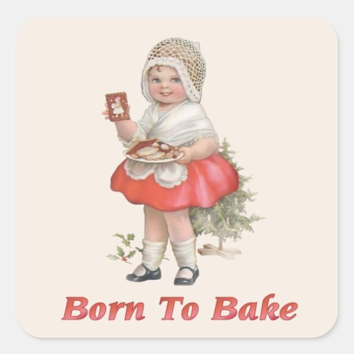 Geboren zu backen aufkleber