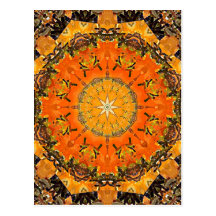 Gebrannte Sand-Mandala-Postkarte