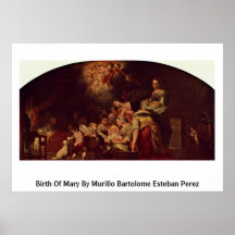 Geburt von Mary durch Murillo Bartolome Esteban Pe Poster