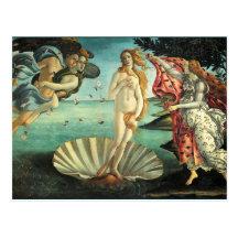 Geburt von Venus, 1485 Postkarte