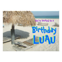 Geburtstag Luau Einladung, StrandCabana