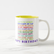 Geburtstags-Anagrammbecher Kaffeetasse