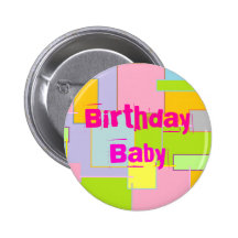 Geburtstags-Baby Anstecknadelbuttons
