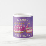 Geburtstags-Frucht-Kuchen Kaffee Tasse