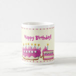 Geburtstags-Frucht-Kuchen - kundenspezifischer Tex Kaffeetasse