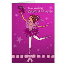 Geburtstags-Karte Ballerina-Prinzessin-Girls