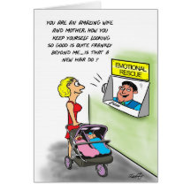 Geburtstags-Karte für neue Mamma mit Zwillingen