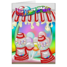 Geburtstags-Karte - süßer Geburtstag - Gumballs un