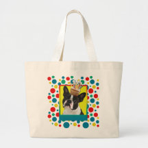 Geburtstags-kleiner Kuchen - Boston Terrier Tragetaschen