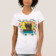 Geburtstags-kleiner Kuchen - Dobermann - Rot - fel Shirts