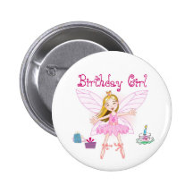 Geburtstags-Mädchen-Fee-Ballerina Anstecknadelbutton