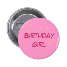 Geburtstags-Mädchen-Knopf Anstecknadelbutton