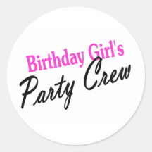 Geburtstags-Mädchen-Party-Crew Aufkleber
