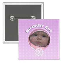 Geburtstags-Mädchen-Winter Onederland Magnet Anstecknadelbutton
