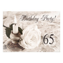 Geburtstags-Party Einladung 65 Jahre alt
