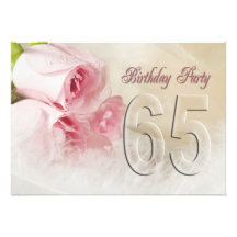 Geburtstags-Party Einladung für 65 Jahre