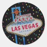 Geburtstags-Party in fabelhaftem Las- Vegasaufkleb