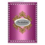 Geburtstags-Party-Mitteilungs-Karten-Rosa