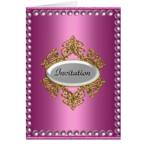 Geburtstags-Party-Mitteilungs-Karten-Rosa