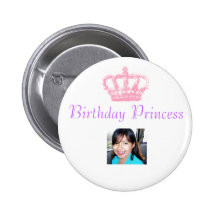 Geburtstags-Prinzessin Anstecknadelbutton