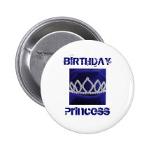Geburtstags-Prinzessin (Mädchen) Knopf Anstecknadelbuttons