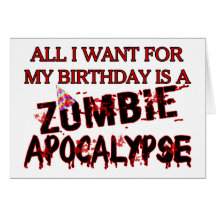 Geburtstags-Zombie-Apokalypse Karten