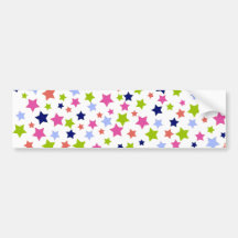 Gedämpfte Regenbogen-Sterne auf Weiß Auto Sticker